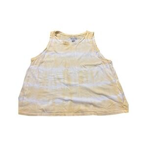 OUTERNOWN Tie Dye Tank Top Yellow White Sleeveless Casual Women's Size L beachy